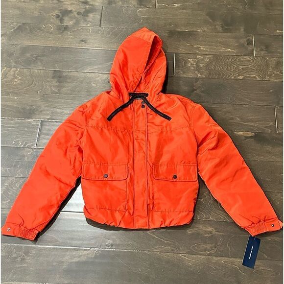 French Connection Flight Jacket in the Size Large in Orange Color - Picture 4 of 14